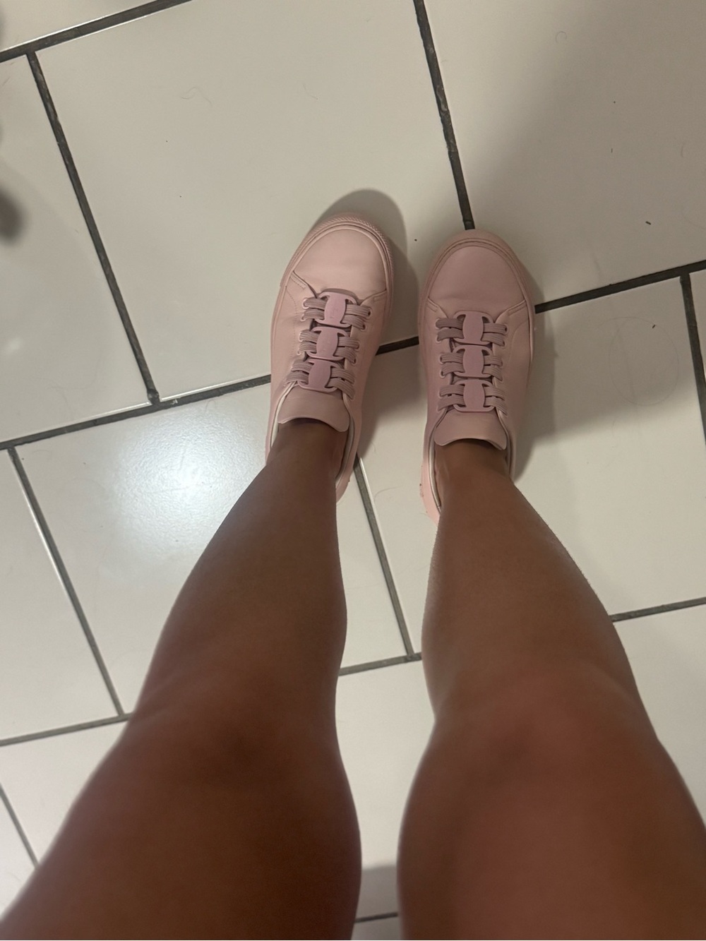 Salvatore Ferragamo Blush Pink Leather Sneakers - Gancini - Picture 9 of 14